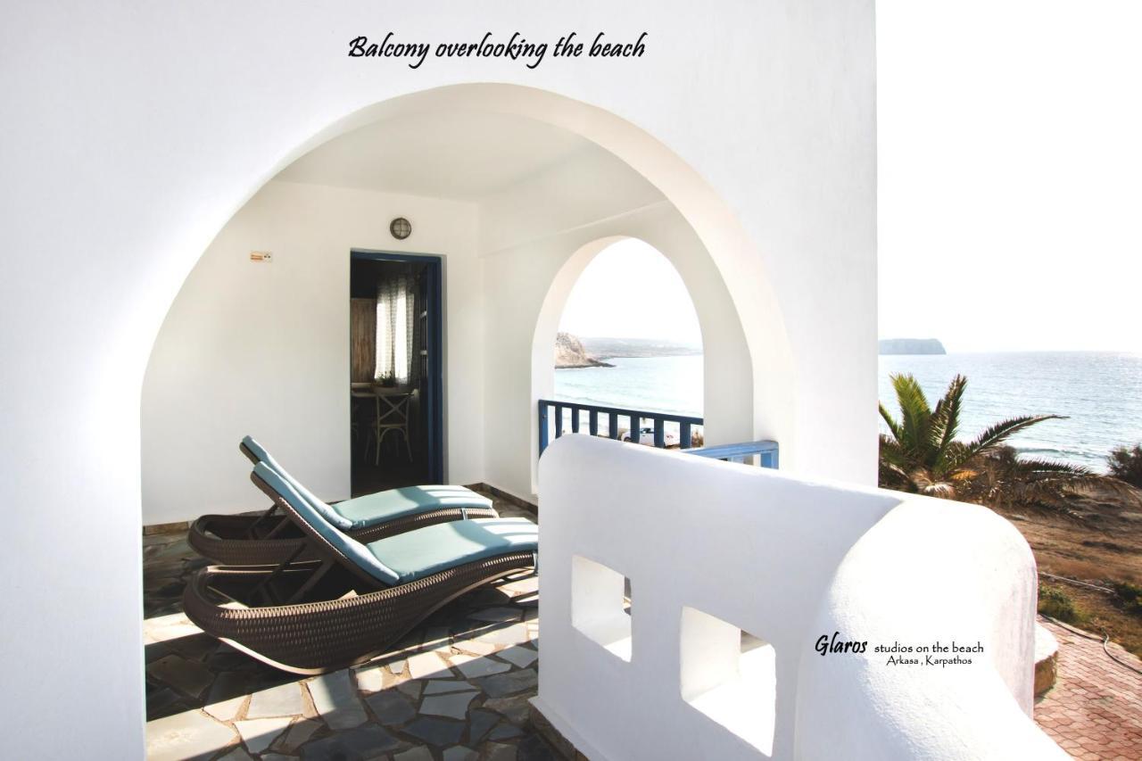 Glaros Luxury Studio On The Beach Apartment Arkasa Exterior photo